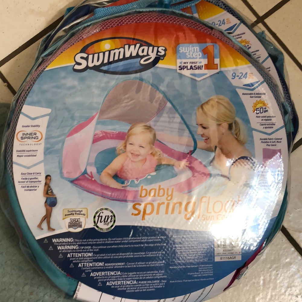 Swim Ways Baby Spring Float w/ sun canopy